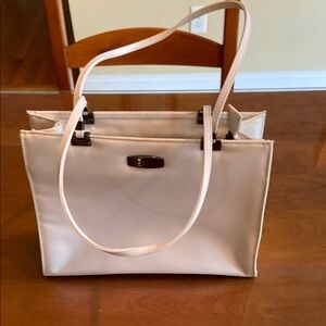 White Esprit handbag. Mid size fabric bag looks great with everything.